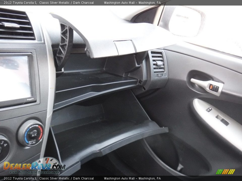2012 Toyota Corolla S Classic Silver Metallic / Dark Charcoal Photo #24