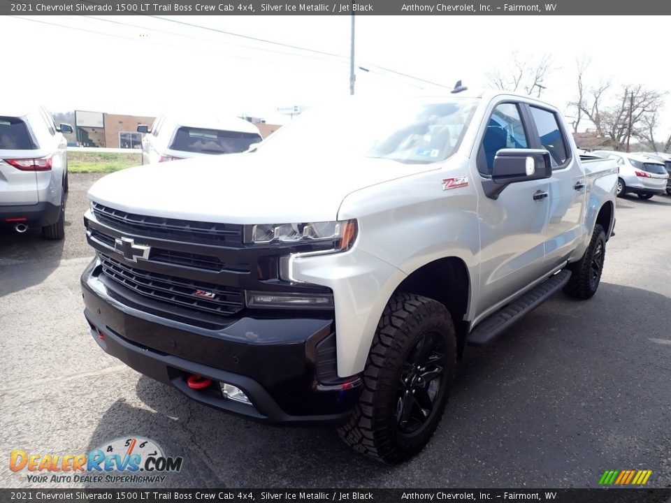 2021 Chevrolet Silverado 1500 LT Trail Boss Crew Cab 4x4 Silver Ice Metallic / Jet Black Photo #6