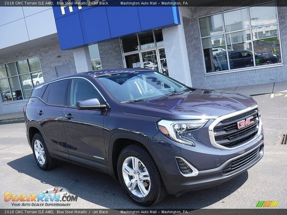 2018 GMC Terrain SLE AWD Blue Steel Metallic / ­Jet Black Photo #1