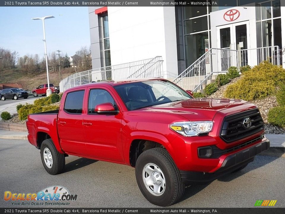 2021 Toyota Tacoma SR5 Double Cab 4x4 Barcelona Red Metallic / Cement Photo #1