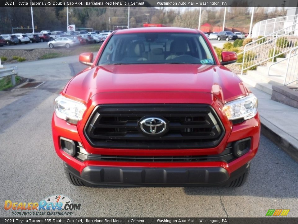 2021 Toyota Tacoma SR5 Double Cab 4x4 Barcelona Red Metallic / Cement Photo #12