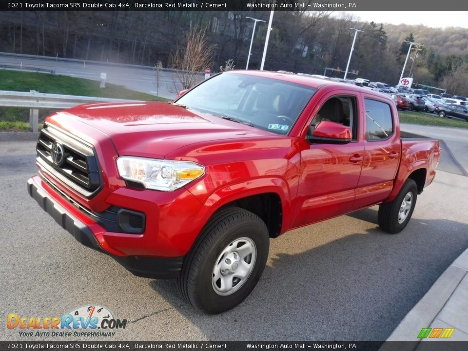 2021 Toyota Tacoma SR5 Double Cab 4x4 Barcelona Red Metallic / Cement Photo #13