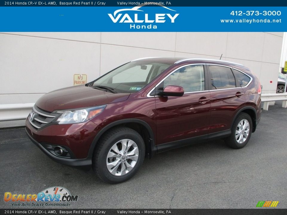 2014 Honda CR-V EX-L AWD Basque Red Pearl II / Gray Photo #1