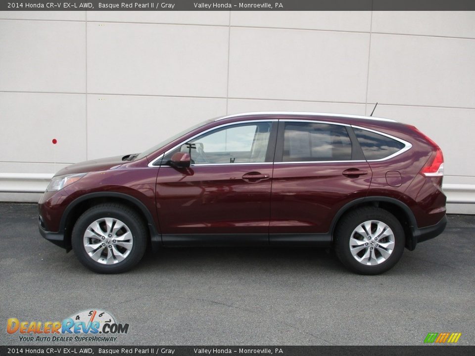 2014 Honda CR-V EX-L AWD Basque Red Pearl II / Gray Photo #2