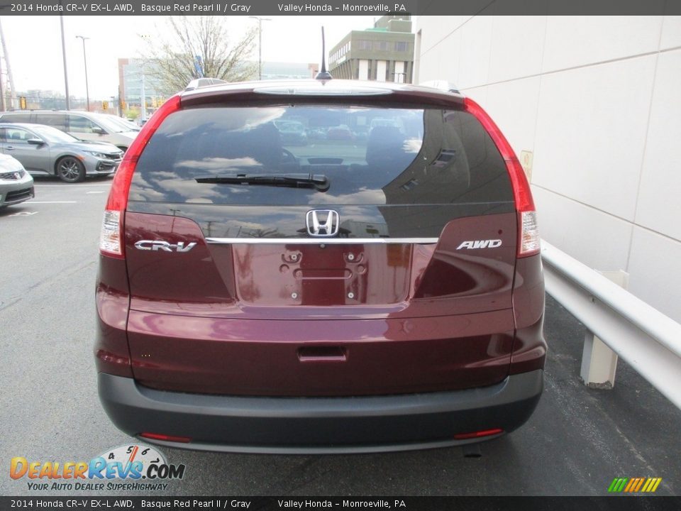 2014 Honda CR-V EX-L AWD Basque Red Pearl II / Gray Photo #4