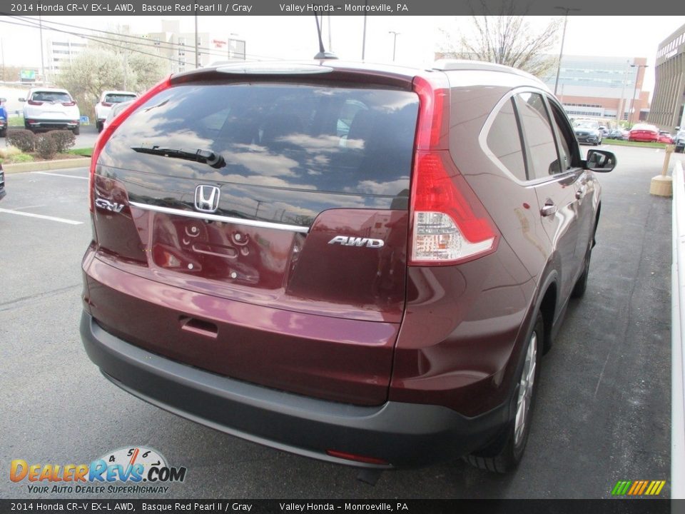 2014 Honda CR-V EX-L AWD Basque Red Pearl II / Gray Photo #5