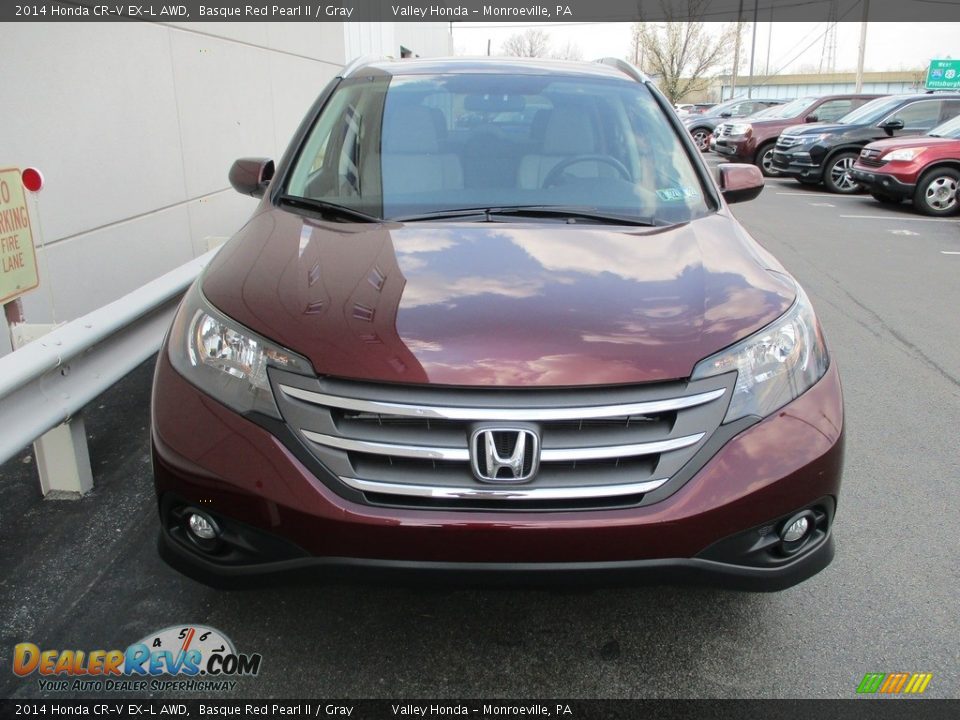 2014 Honda CR-V EX-L AWD Basque Red Pearl II / Gray Photo #7