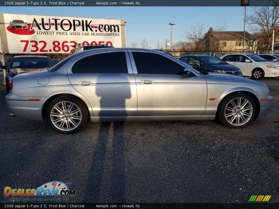 2008 Jaguar S-Type 3.0 Frost Blue / Charcoal Photo #2