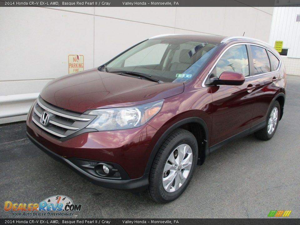 2014 Honda CR-V EX-L AWD Basque Red Pearl II / Gray Photo #8