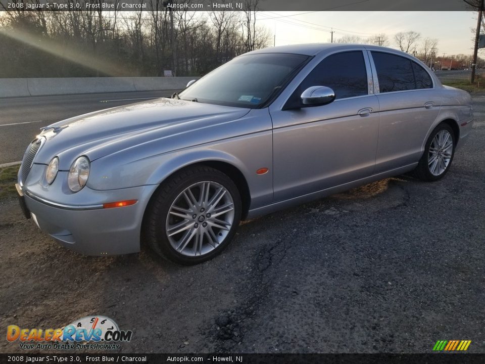 2008 Jaguar S-Type 3.0 Frost Blue / Charcoal Photo #6