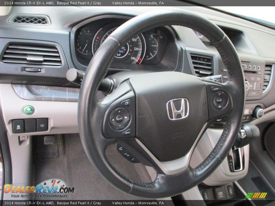 2014 Honda CR-V EX-L AWD Basque Red Pearl II / Gray Photo #13