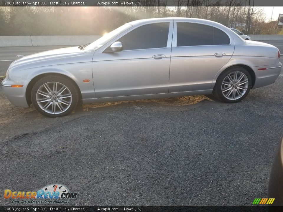 2008 Jaguar S-Type 3.0 Frost Blue / Charcoal Photo #7