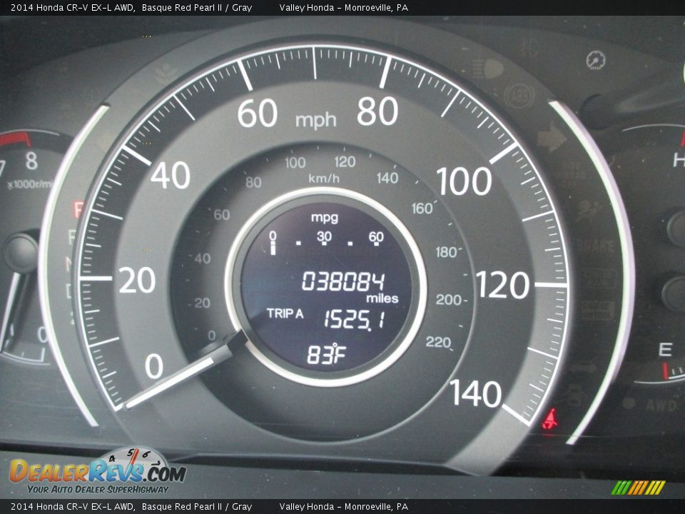 2014 Honda CR-V EX-L AWD Basque Red Pearl II / Gray Photo #20