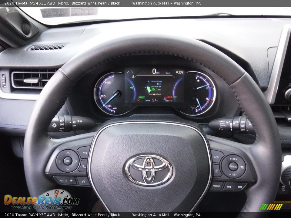 2020 Toyota RAV4 XSE AWD Hybrid Blizzard White Pearl / Black Photo #27