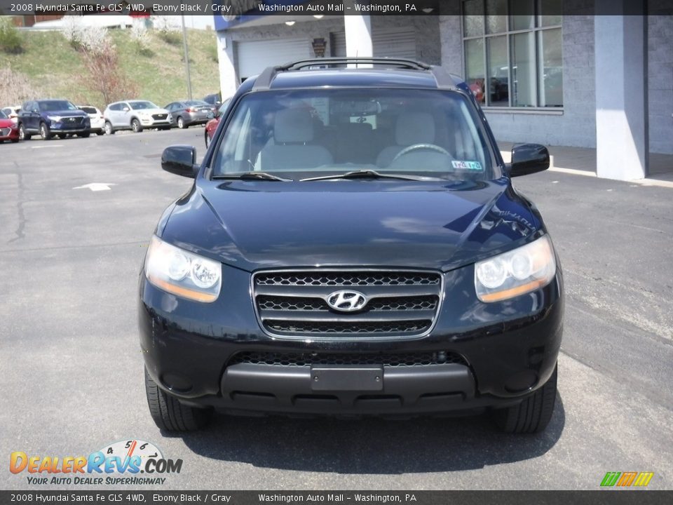 2008 Hyundai Santa Fe GLS 4WD Ebony Black / Gray Photo #5