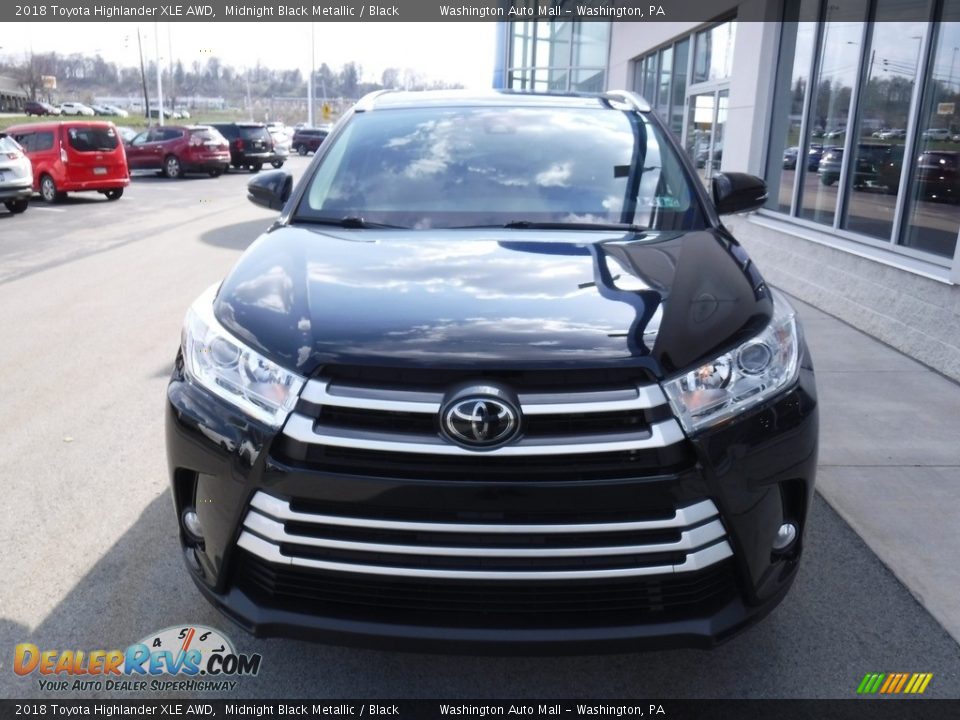 2018 Toyota Highlander XLE AWD Midnight Black Metallic / Black Photo #5