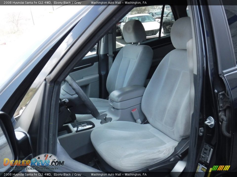 2008 Hyundai Santa Fe GLS 4WD Ebony Black / Gray Photo #15