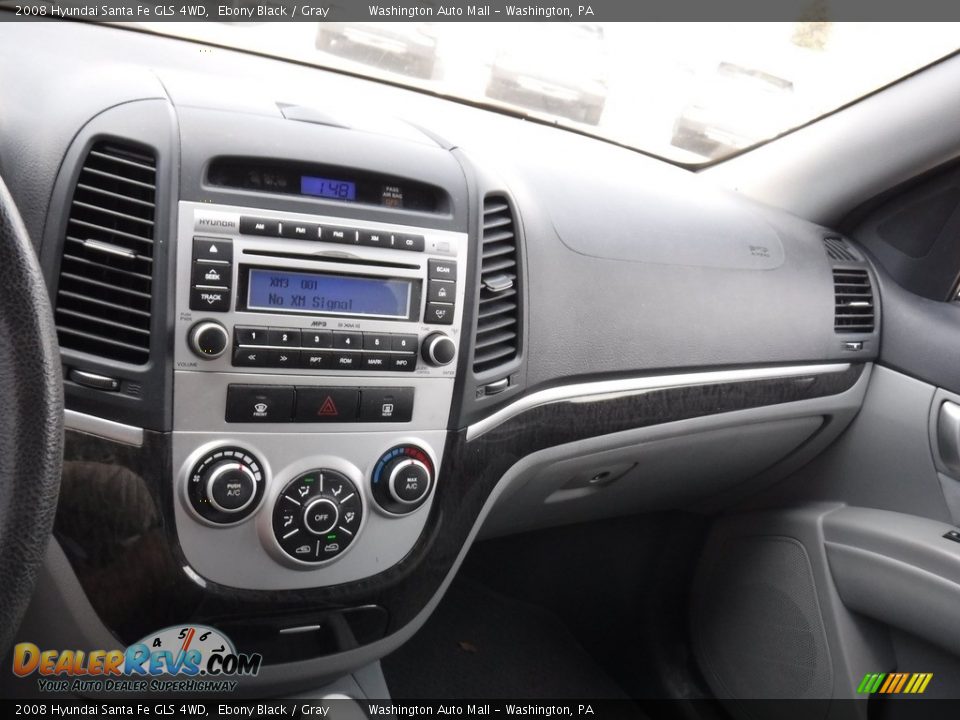 2008 Hyundai Santa Fe GLS 4WD Ebony Black / Gray Photo #18