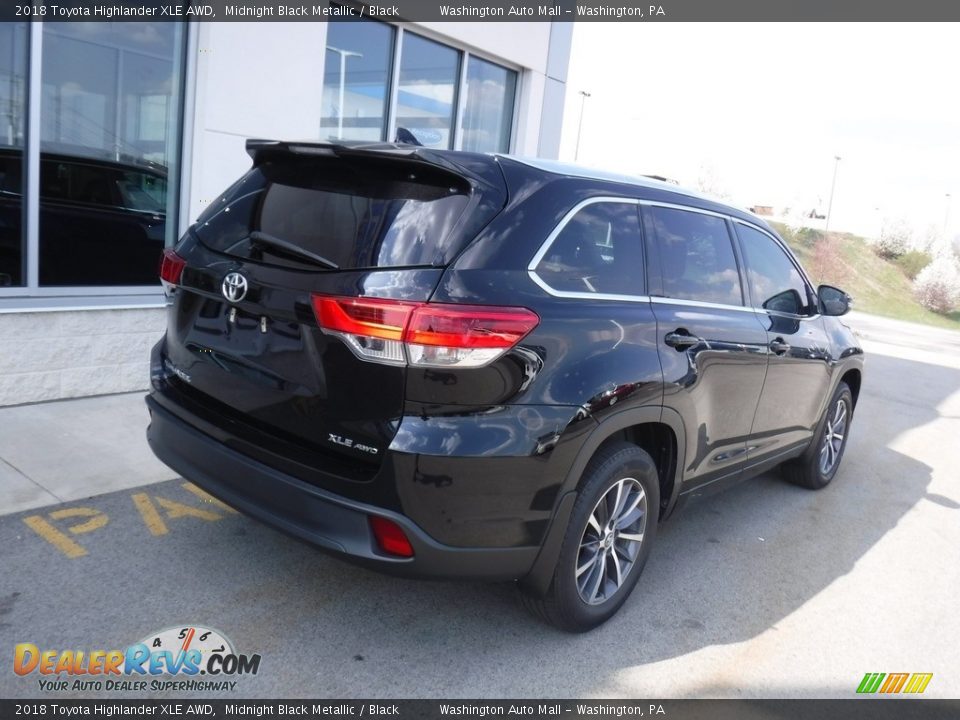 2018 Toyota Highlander XLE AWD Midnight Black Metallic / Black Photo #10