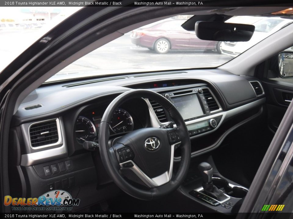 2018 Toyota Highlander XLE AWD Midnight Black Metallic / Black Photo #15