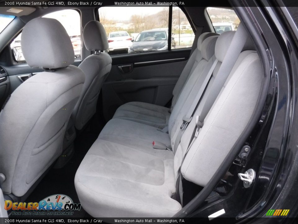 2008 Hyundai Santa Fe GLS 4WD Ebony Black / Gray Photo #25