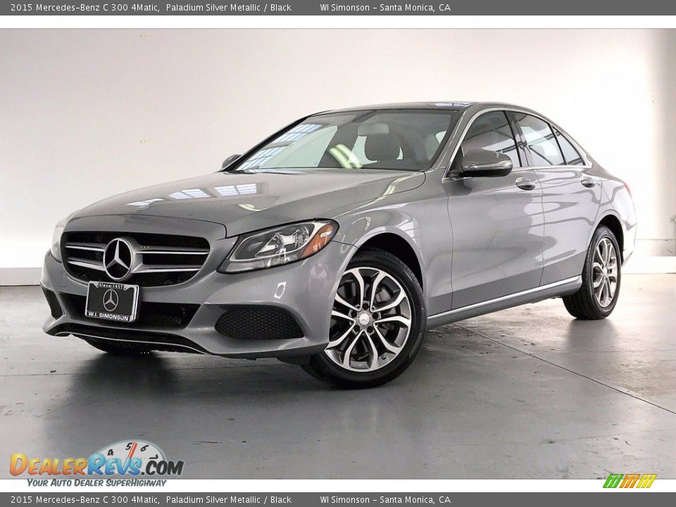 2015 Mercedes-Benz C 300 4Matic Paladium Silver Metallic / Black Photo #12