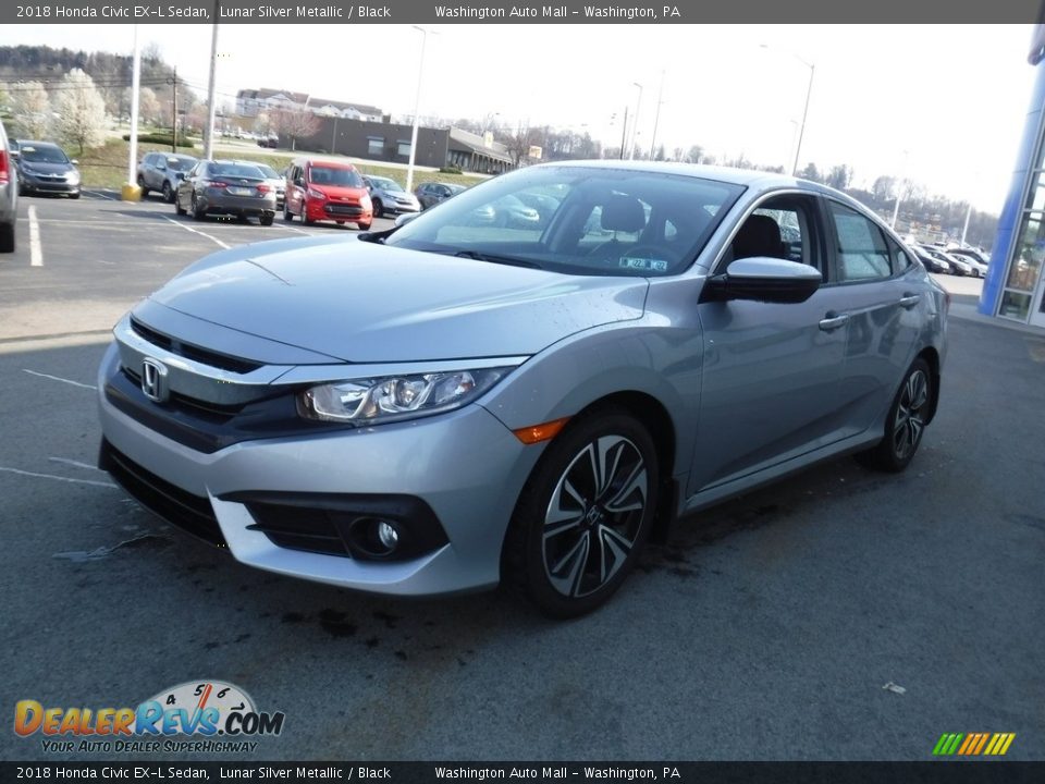 2018 Honda Civic EX-L Sedan Lunar Silver Metallic / Black Photo #6