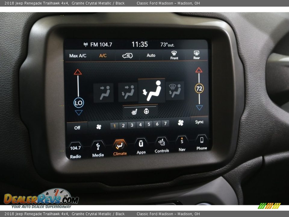 2018 Jeep Renegade Trailhawk 4x4 Granite Crystal Metallic / Black Photo #10