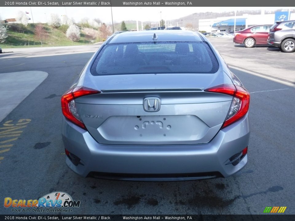 2018 Honda Civic EX-L Sedan Lunar Silver Metallic / Black Photo #8