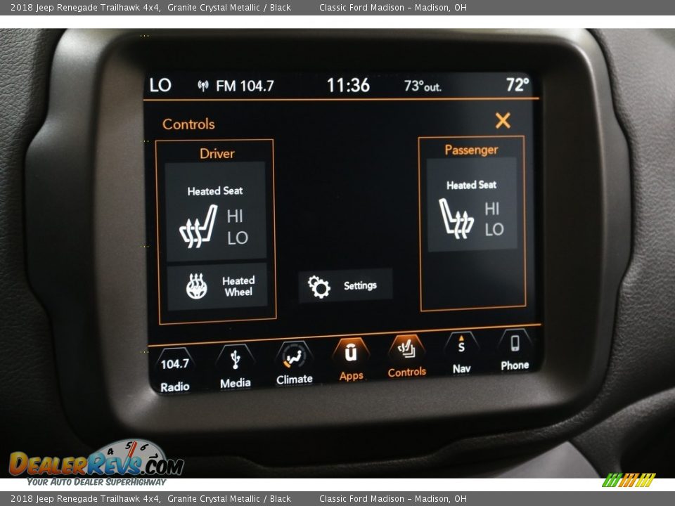 2018 Jeep Renegade Trailhawk 4x4 Granite Crystal Metallic / Black Photo #13