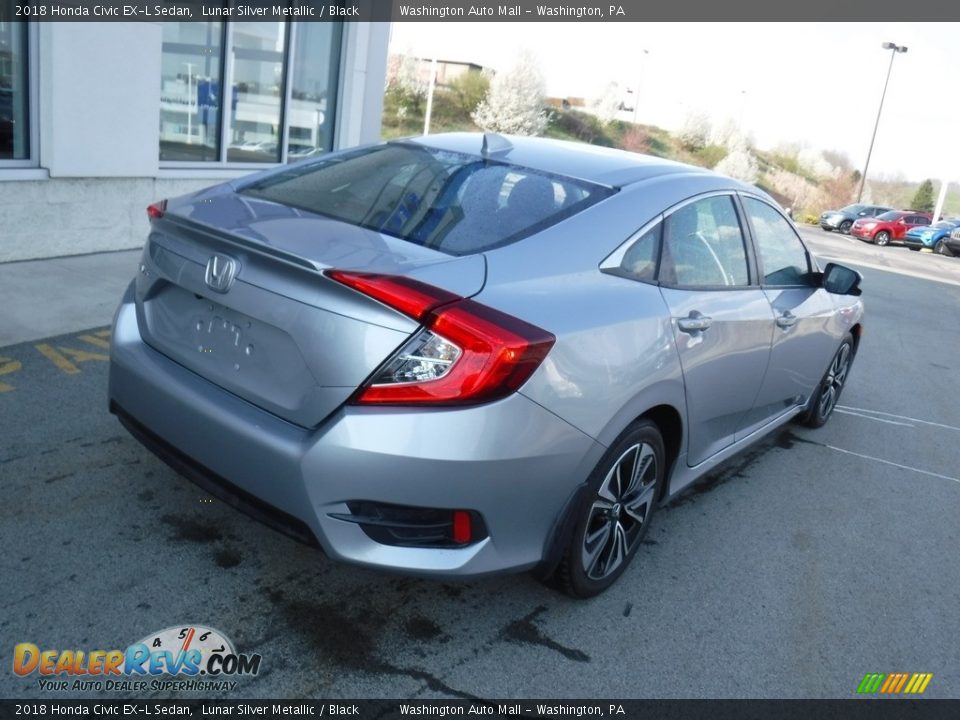 2018 Honda Civic EX-L Sedan Lunar Silver Metallic / Black Photo #9