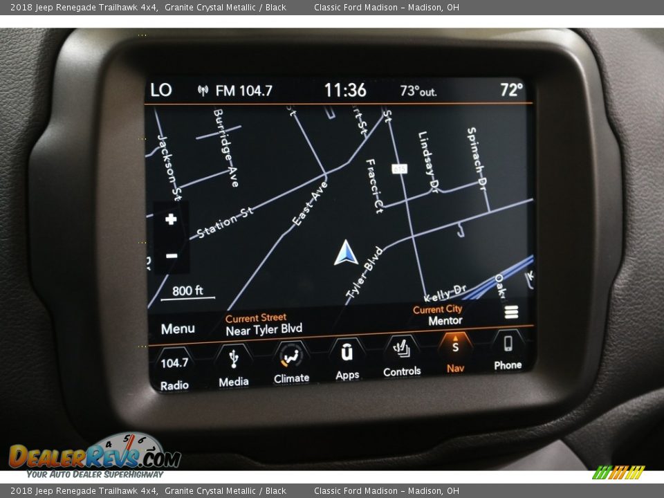 2018 Jeep Renegade Trailhawk 4x4 Granite Crystal Metallic / Black Photo #14