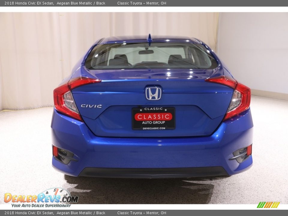 2018 Honda Civic EX Sedan Aegean Blue Metallic / Black Photo #18