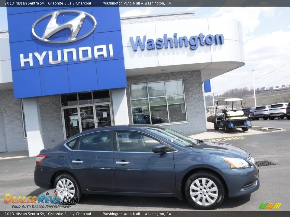 2013 Nissan Sentra SV Graphite Blue / Charcoal Photo #2