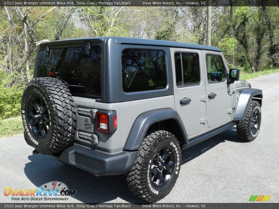 2020 Jeep Wrangler Unlimited Willys 4x4 Sting-Gray / Heritage Tan/Black Photo #6