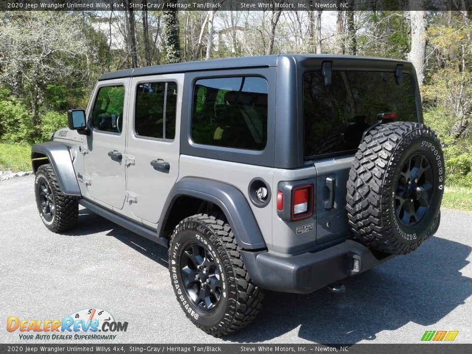 2020 Jeep Wrangler Unlimited Willys 4x4 Sting-Gray / Heritage Tan/Black Photo #8