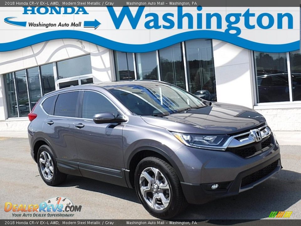 2018 Honda CR-V EX-L AWD Modern Steel Metallic / Gray Photo #1