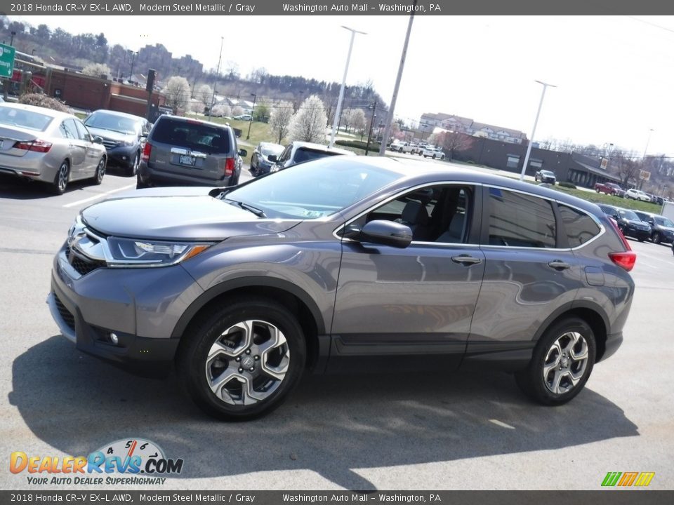 2018 Honda CR-V EX-L AWD Modern Steel Metallic / Gray Photo #7