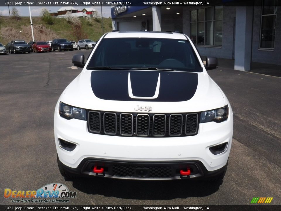 2021 Jeep Grand Cherokee Trailhawk 4x4 Bright White / Ruby Red/Black Photo #6