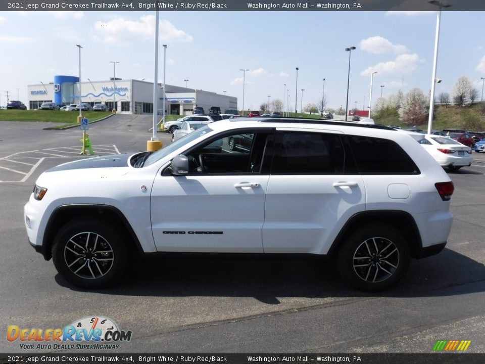 2021 Jeep Grand Cherokee Trailhawk 4x4 Bright White / Ruby Red/Black Photo #8