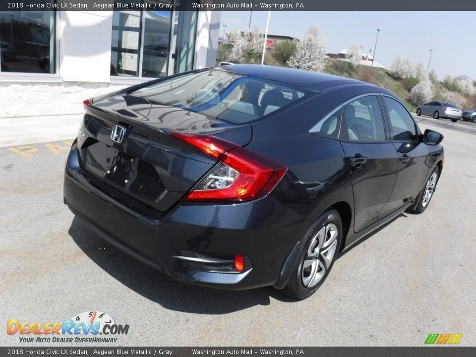 2018 Honda Civic LX Sedan Aegean Blue Metallic / Gray Photo #9