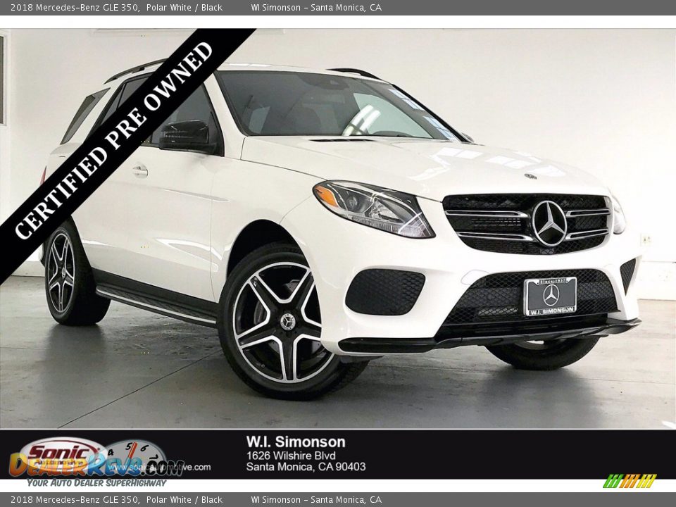 2018 Mercedes-Benz GLE 350 Polar White / Black Photo #1