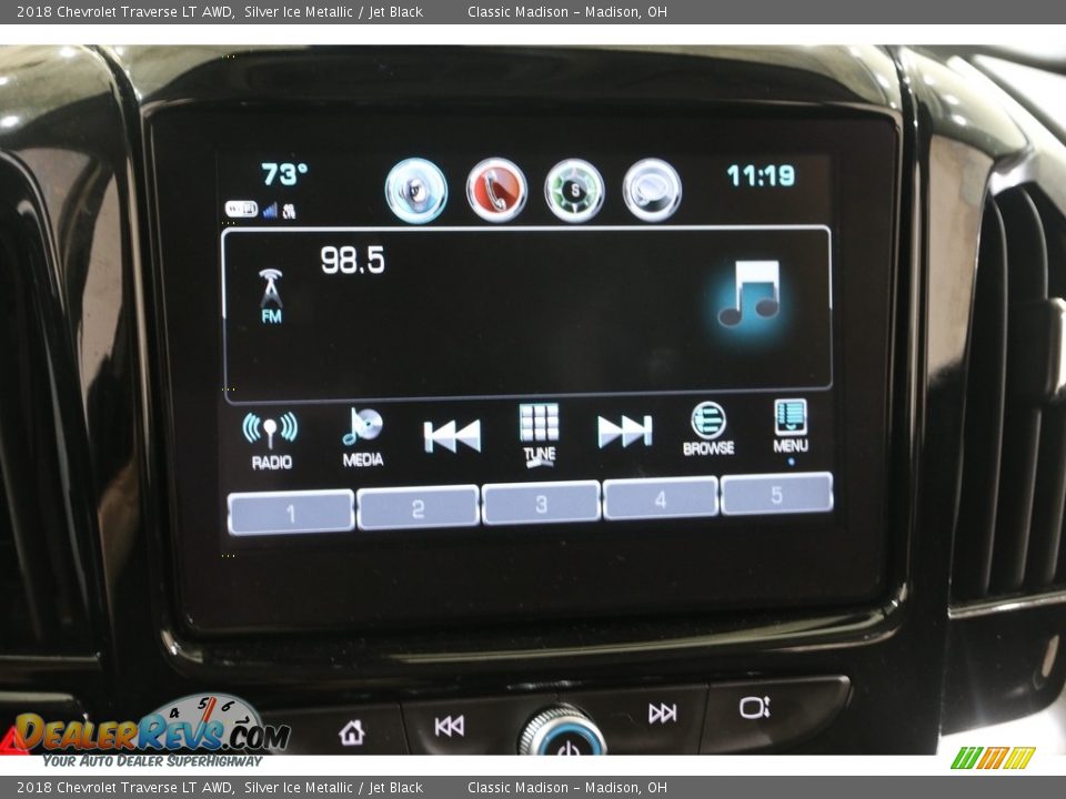 2018 Chevrolet Traverse LT AWD Silver Ice Metallic / Jet Black Photo #10