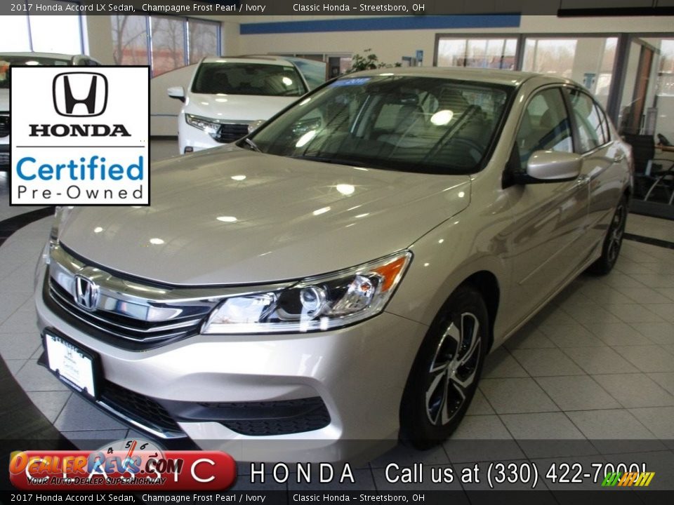 2017 Honda Accord LX Sedan Champagne Frost Pearl / Ivory Photo #1