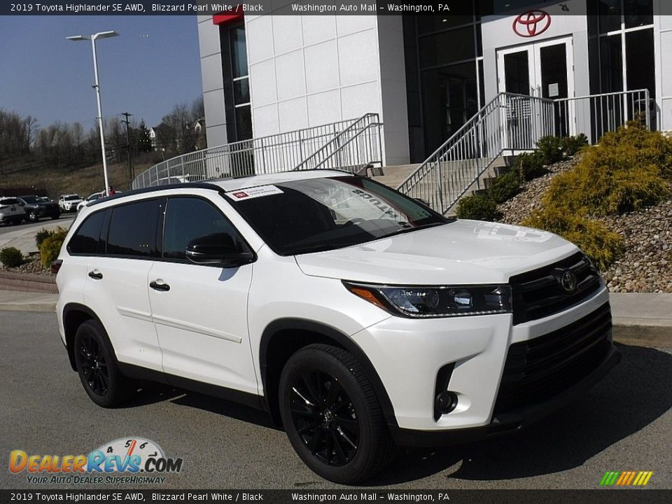 2019 Toyota Highlander SE AWD Blizzard Pearl White / Black Photo #1