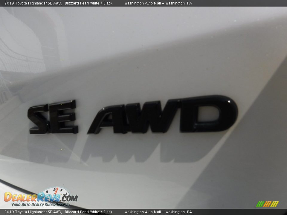 2019 Toyota Highlander SE AWD Blizzard Pearl White / Black Photo #19