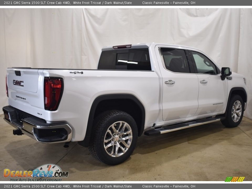 2021 GMC Sierra 1500 SLT Crew Cab 4WD White Frost Tricoat / Dark Walnut/Slate Photo #2