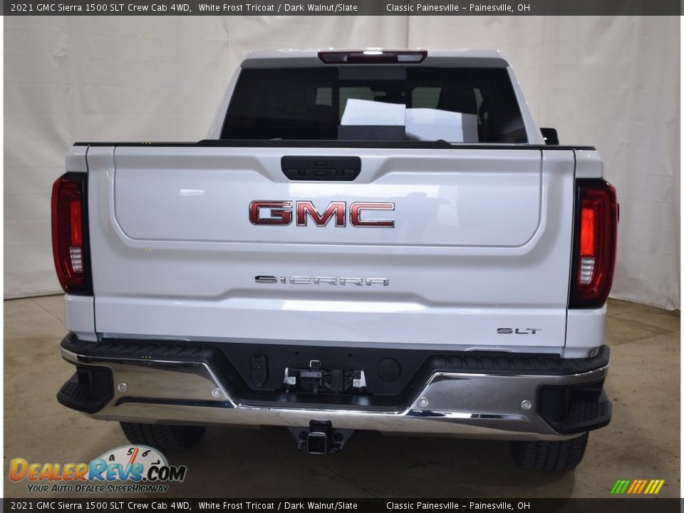 2021 GMC Sierra 1500 SLT Crew Cab 4WD White Frost Tricoat / Dark Walnut/Slate Photo #3