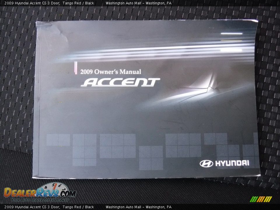 2009 Hyundai Accent GS 3 Door Tango Red / Black Photo #23