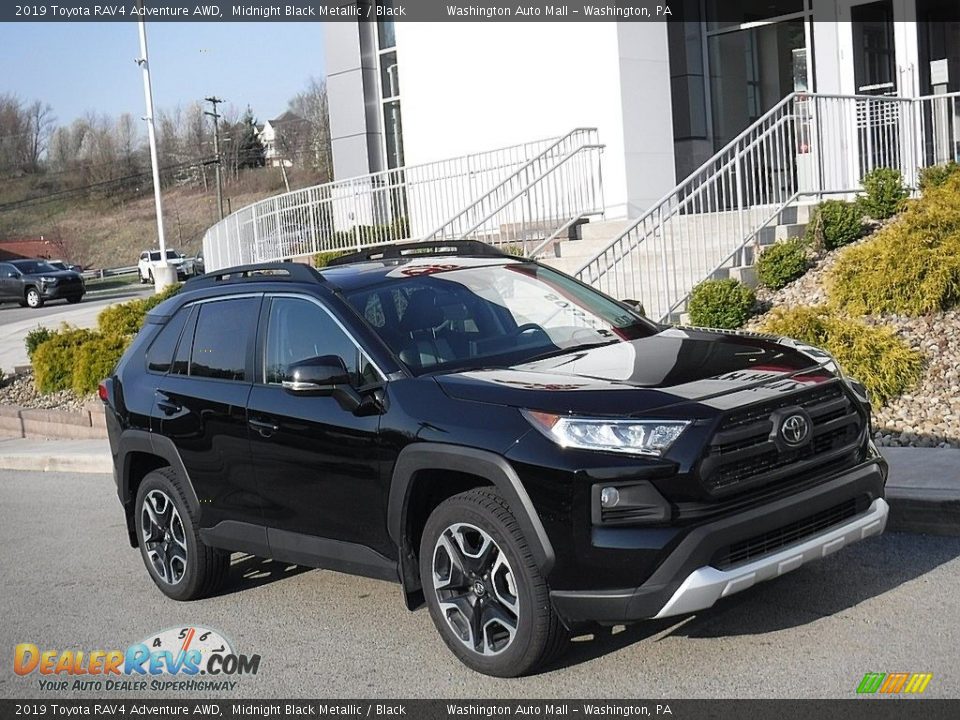 2019 Toyota RAV4 Adventure AWD Midnight Black Metallic / Black Photo #1